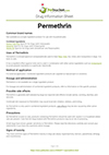 Permethrin drug information sheet